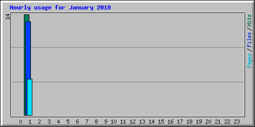 Hourly usage for January 2018